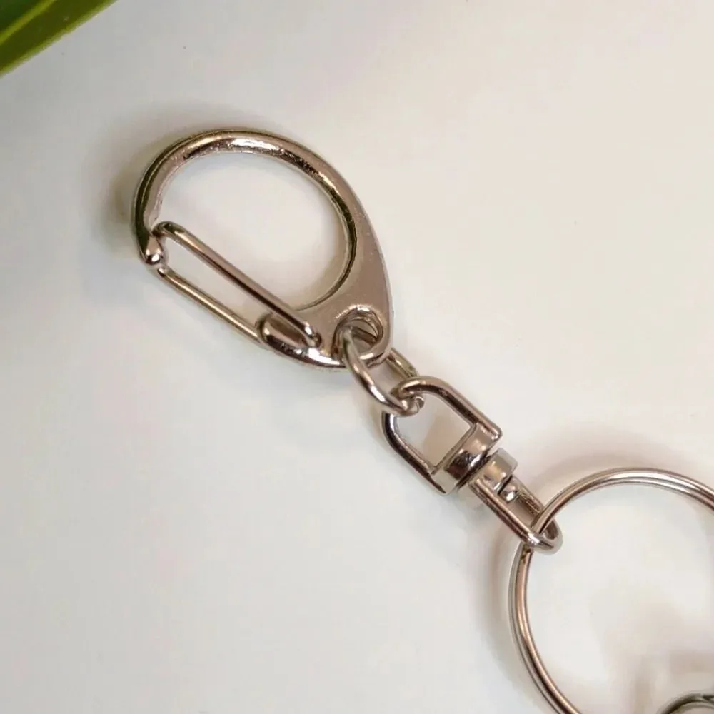 Seashell Keyring Anchor and Puka Shell Florida